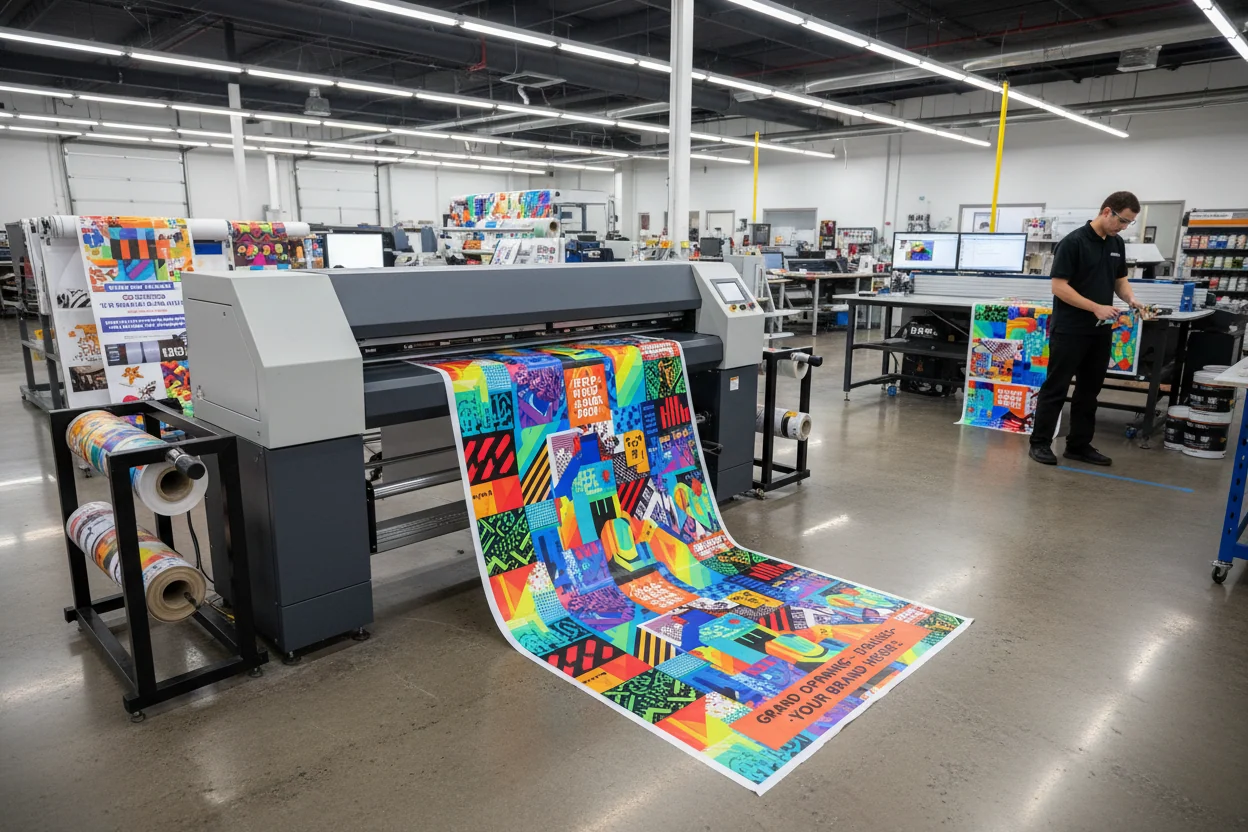 Professional digital printing machine in a print production facility