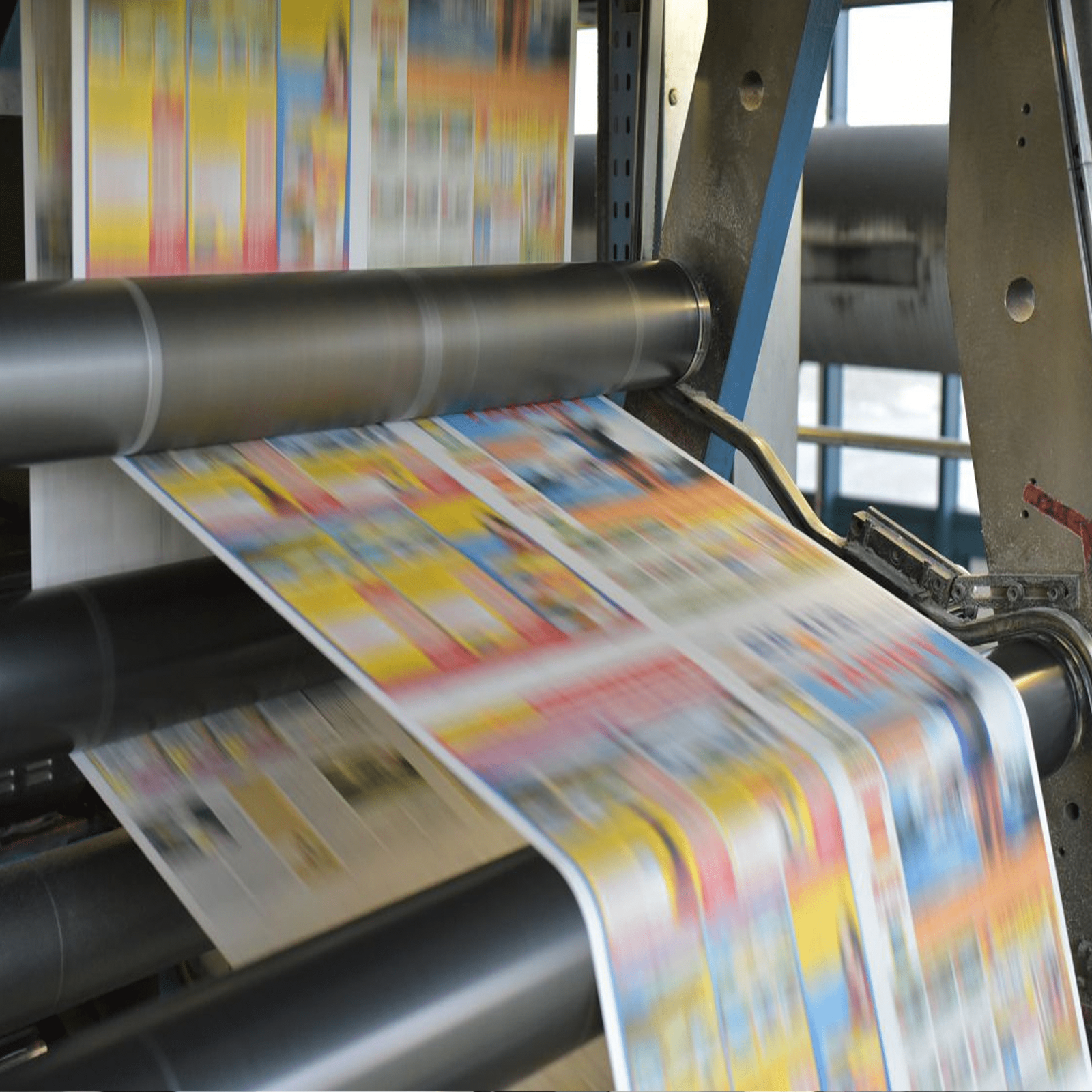 Commercial printing production close-up